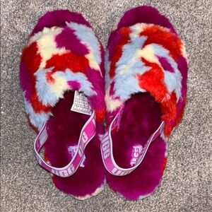 UGG Multicolor Fluffy Slippers